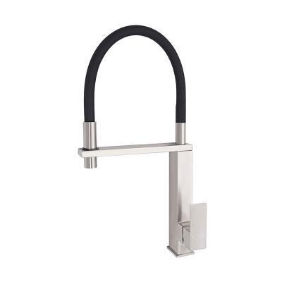 China Modern Custom 304 Sus Temperature Control Pull Out Kitchen Sink Faucet for sale