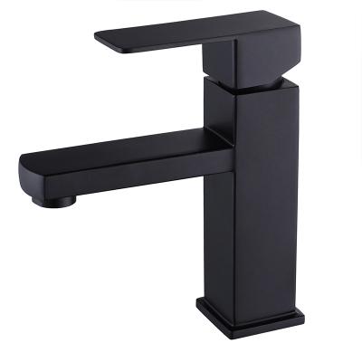 China Modern Cold and Hot Water Deck Mounted 304 Stainless Steel Sus Basin Mixer Taps Bathroom Faucet for sale