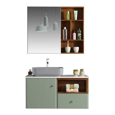 China China Modern Wall Mounted Bathroom Vanities Mirrored Bathroom Vanity Cabinets for sale