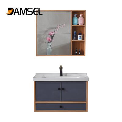 China Spacious Storage Pvc Bathroom Vanity Modern Cheap Modern Bathroom Vanity Tops Cabinets for sale