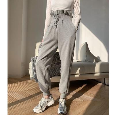 China 2021 Hot Selling Anti-Wrinkle Casual Sportswear Hoodie Pants High Waist Women Jogger Ladies High Street Pants Ladies for sale