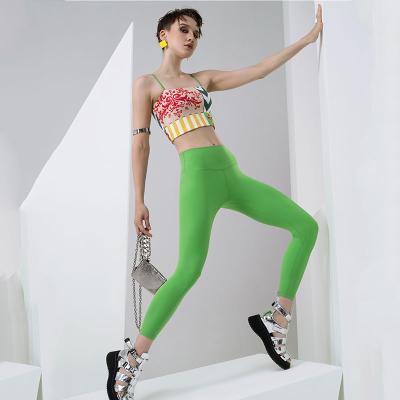 China Women Yoga Set Workout Sportswear Gym Clothing Breathable Seamless Fitness Printing High Waist Leggings Sports Suits for sale