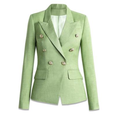 China Anti-wrinkle style candy color autumn fitness street quality mint popular blazer women 2021 for sale