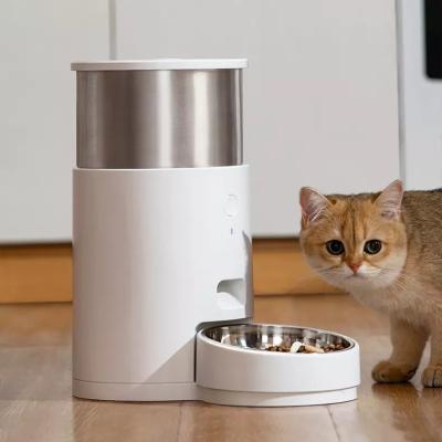 China Automatic Cat Feeders 2.4G WiFi Automatic Pet Smart Feeder With APP Control Food Dispenser With Food Shortage Sensor for sale