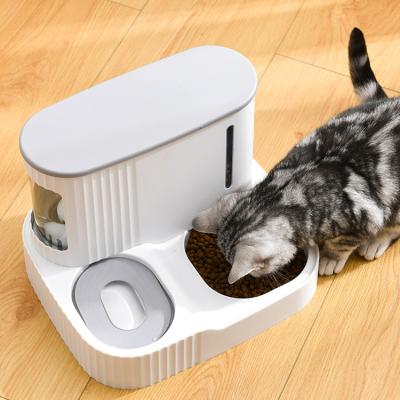 China Pet Equipment Automatic Cat Dog Food Water Dispenser Cat Pet Food Feeder Included Food Grade Large Capacity Household Moisture Proof for sale