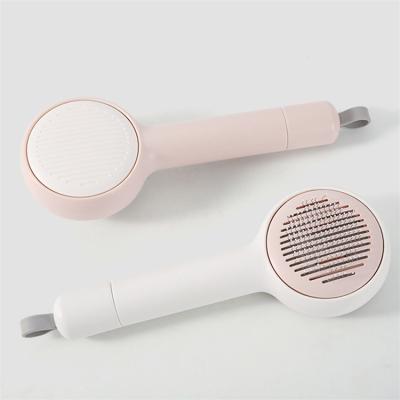 China Viable Pet Brush 2 in 1 Pet Hair Brush Remover Cat Dog Fur Massage Self Cleaning Pet Hair Comb for sale