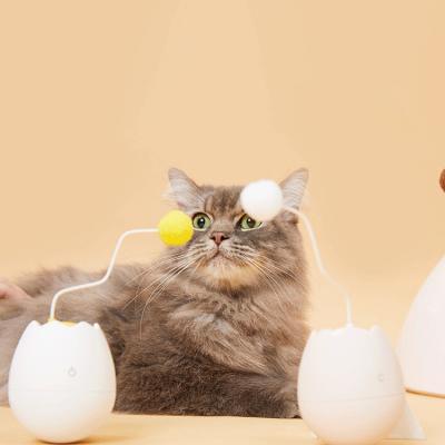 China Viable Electronic Egg Ball Rotating Cat Toy Cat Teaser Interactive Toy For Cat Playing for sale