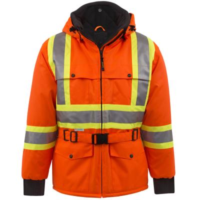 China Custom Bowins 4 in 1 Jacket High Visibility Workwear Winter Construction Safety Reflective Jacket for sale