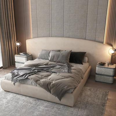 China Sofa Bed Design Queen Bedroom Furniture Italian Wooden Leather Bed Upholstered Upholstered Bed for sale