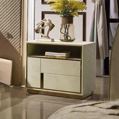 China New Design Adjustable Metal Material Bedroom White Home Bedside Table (Other) Furniture Bedside Storage Table for sale