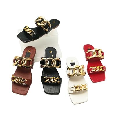 China Hot-selling fashion summer fashion new ladies slippers fail ladies flat shoes fancy slippers for women for sale