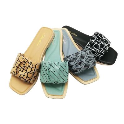 China Ladies Slippers Shoes Summer Soft Sole Women New Styles Wholesale Latest Fashion Trend Slides Sandals Slippers for sale