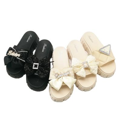 China Wholesale Fancy Slippers Fashion Trend Soles Summer Shoes Women's Thick Soles Ladies Slippers Slippers for sale