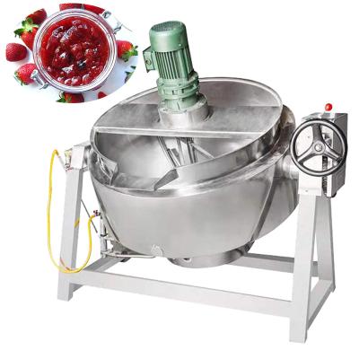 China Vegetable processing plant 200l steam jacketed kettle/steam jacketed kettle/kettle cooking with stirrer for sale