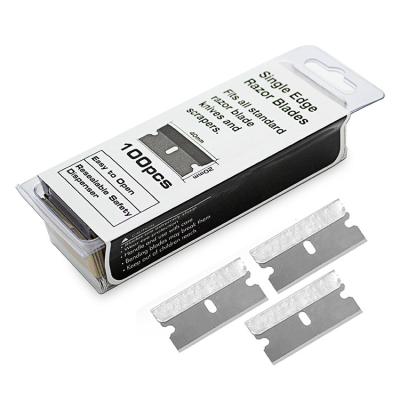 China Quick-Change Carbon Steel SK5 39x19x0.25mm Single Edge Industrial Razor Blades for sale