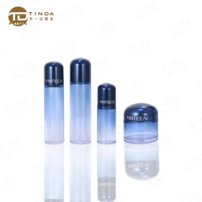 China Custom Empty Cosmetic Bottle 40ml 120ml 150ml Round Lotion Pump Lotion Plastic Bottles PETG Bottle With 30g 50g Pump Face Jar for sale