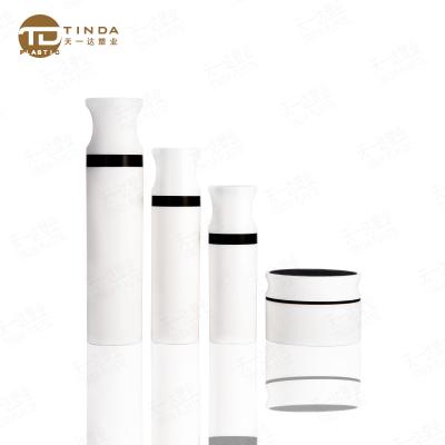 China 30ml 50ml 100ml PP Round Direct Airless Vacuum Pump Cosmetic Bottle And Jars Pure White Cosmetic Bottle Empty Cosmetic Bottles for sale