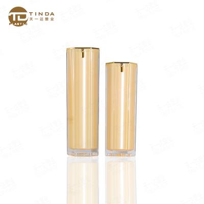 China Customized Wholesale Plastic Acrylic Cosmetic Packaging Airless Bottles Double Wall Serum Lotion Pump Bottle 30ml 50ml Double Wall Cosmetic Bottles for sale