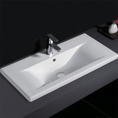 China CB35-800 Style Easy Clean European High Grade Porcelain Glazed Bathroom Cabinet Basin For Hotel for sale