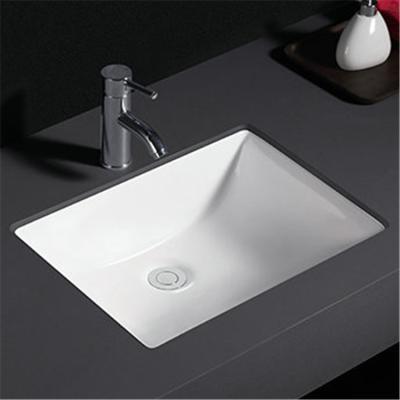 China Easy Clean European Sink Rectangular Oval Ceramic Basin Undermount SUC470 Style Ceramic Wash Basin for sale