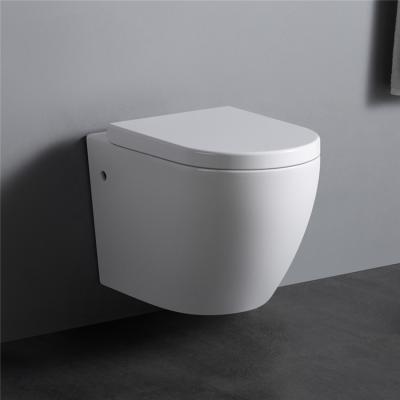 China WP1003-1 Modern Design Standard Sizes Concealed European Ceramic Tank Wall Hung Toilet for sale