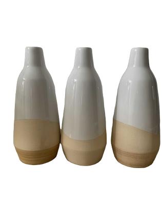 China Solid Color Farmhouse Decor Vase Farmhouse Decor Hand Painted Floral Vases Ceramic Custom Home Modern Stoneware With Tan Handicraft For Home Decor for sale