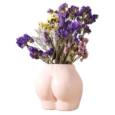 China Modern patterns allow it to blend with any modern chic minimalist ceramic flower pot planter flower vase room modern female body vase for home decor craft stationery utensil storage for sale