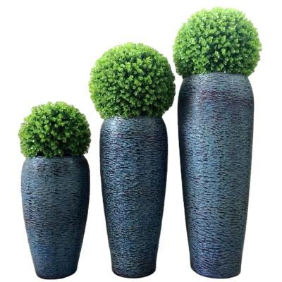 China Flower pot. Large Size Fiberstone Garden Planter Pot Modern Design Potted Planter Flower Pots Fiberglass Indoor Outdoor Succulent Pots For Public Office Hotel for sale