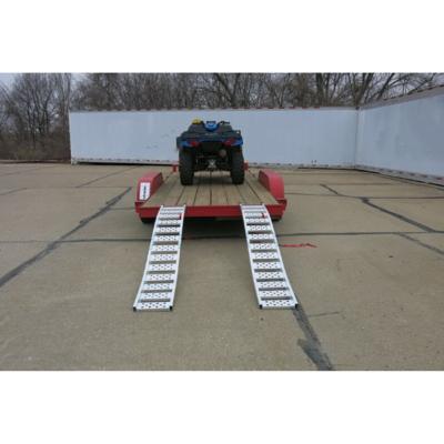 China Arched Loading Ramp Set Center Fold Up Heavy Duty 3000lbs Aluminum Car Container Ramp For Forklift Trailer With Ramp for sale