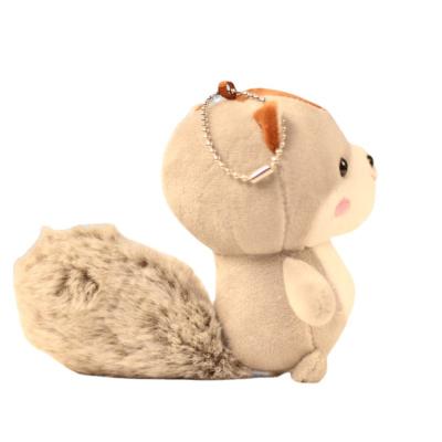 China Custom Cute Squirrel Plush Toy Gift Factory Service Plush Key Chain OEM/ODM For Kids Gift for sale