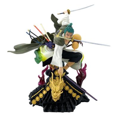 China Cartoon Toy 31cm Big Size Wonokuni Roof Kimono One Piece Roronoa Zoro Action Numbers Anime Action Number for sale