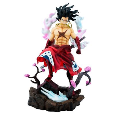 China Cartoon Toy High Quality 33cm Anime Action Number Fourth Wonokuni Monkey D. Luffy Gear Snake Man One Piece Action Numbers for sale