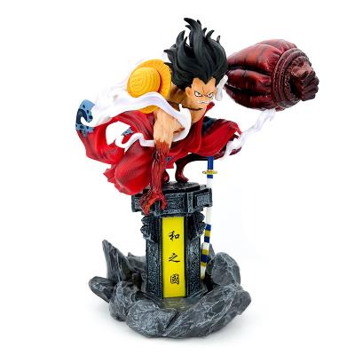 China Cartoon Toy 30cm Wonokuni Monkey D. Luffy Anime Action Number One Piece Snake Man Action Numbers for sale