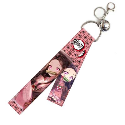 China Anime Hot Bag Action Number Demon Slayer Comic Toy OEM Selling Kimetsu Key Chain No Yaiba Cartoon Character Sliver Key Chain for sale