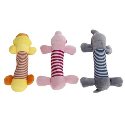 China Wholesale Hot Quadruped Animal Gray Toys Stuffed Plush Dog Toys Pet Plush Duck Cartoon Pink Pig Elephant Plush Molars Pet Molars Pet Toys Factory for sale