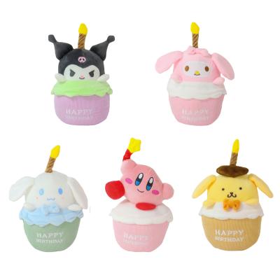 China Factory sale hot eco-friendly kawaii cartoon anime star melody kuromi birthday cake with music plush toys for gifts for sale