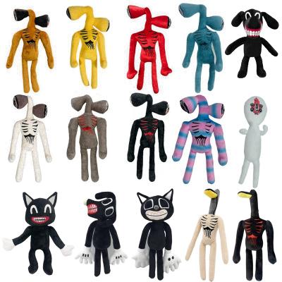 China Cheap Wholesale Plush Head Toys Wholesale Mermaid Sound Doll Black White Horror Character Figures Plush Black Cats Toys for sale