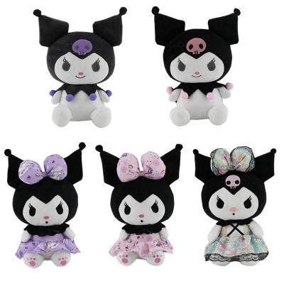 China 2021 Gift Anime Sanrio Demon Kuromi Plush Toy With Dress Cute Soft Sitting Kitty Plush Doll For Kids for sale