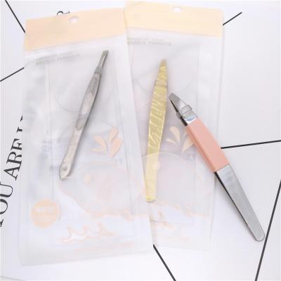 China Hot Selling Eyebrow Beauty Care Makeup Tools Eyebrow Tweezers With Stainless Steel for sale