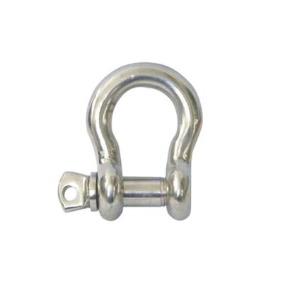 China Heavy Industry Stainless Steel AISI316 And AISI304 Large Bow Shackle European Type Shackles for sale