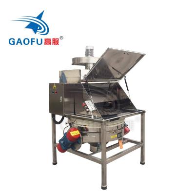 China Food Processing Porcelain Vibro Screen Food Flour Sieve Vibration Filter Sieve Feeding Station for sale