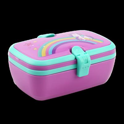 China PP BOWL PLASTIC BOX STORAGE CASE WITH FORK AND SPOON INSIDE for sale