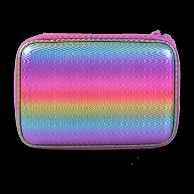 China ATTRACTIVE EVA 3D POUCH HARD-TOP PLUSTER RAINBOW PU for sale