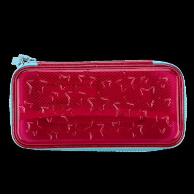 China ATTRACTIVE SMALL PVC PENCIL CASE HARDTOP PENCIL CASE 3D PENCIL BOX TRANSPARENT HEART DESIGN for sale