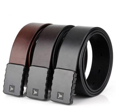 China Full Grain Double Grain Quick Release Hook Buckle Nylon High End Outdoor Tactical Leather Tactical Easy Belt for sale