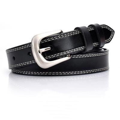 China Leather Belt Women Custom Fashion Colors Retro Whip Single Layer Split Leather Belts Women Ladies for sale