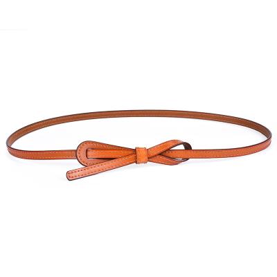 China Women PU Leather Belt Ladies Thin Belt Decoration With Split Dress Shirt Sweater Leather Belt For Women for sale