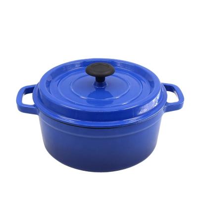 China Sustainable Hot Sale 24cm Casserole Hot Pot Enamel Soup Pot Cast Iron Cooking Casserole for sale