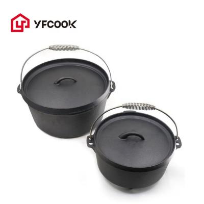 China Sustainable Amazon Top Selling Camping Cooking Dutch Pot Cast Iron Oven for sale