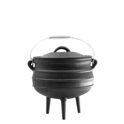 China General Use For High Quality Gas Cast Iron Potjie South Africa Pre-Seasoned Casserole Pot And Induction Cooker for sale